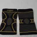 Copper Knee Braces for Women and Men 2 Pack, Knee Compression Sleeve for Knee Pain, Arthritis,ACL, Meniscus Tear, Joint Pain Relief, Knee Support for Running, Working Out, Fitness, Weightlifting-M