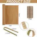 Briwooody Totally 18 Inch x 200 Feet Charcuterie Paper Table Runner with 20 Bamboo Tongs Kraft Brown Butcher Paper Roll Charcuterie Disposable Grazing Table Runner Covering for Dining Birthday Wedding, 18 inches x 100 feet
