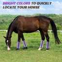 Fly Boots for Horses, Non-Slip Breathable Horse Fly Boots,Comfy Mesh Horse Fly Leggings (Purple)