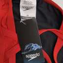 Speedo Women's Swimsuit One Piece Endurance+ Flyback Solid Adult Team Colors (28, Dark Red)