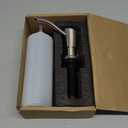 Soap Dispenser for Kitchen Sink, Built in Sink Soap Dispenser Lotion Dispenser with 17 OZ Bottle, Refill from The Top Bar Sink Soap Dispenser, Brushed Nickel (1 Pack)