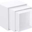Versatile Acrylics Display Cubes Prganizers Set Portable For Sweets Cosmetics And Figurines Easy Assembly Daily Use (White-three piece set)