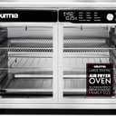 Gourmia French Door Air Fryer Oven - 37 Qt Large Capacity Convection Toaster Oven, FryForce 360, Digital Display, 12 Cooking Presets, Dehydrate, Fits 13 Pizza, Dishwasher-Safe, Stainless Steel