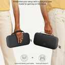 Belkin Nintendo Switch 2 Case w/Integrated 10,000mAh Power Bank Charger, Portable Hard Shell Protective Carrying Case with Pockets for AirTag, Game Cartridges for Travel - Charcoal (Black)