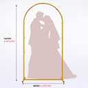 Gold Metal Arch Backdrop Stand, 6.6FT Wedding Arch Stand for Birthday Party Bridal Baby Shower Graduation Ceremony Photo Booth Garden Floral Balloon Arches Decoration