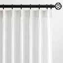 Pinch Pleated Sheer Curtains 120 Inches Long, Light Filtering Semi Sheer White Linen Curtains with Hooks Neutral Boho Farmhouse Window Drapes for Living Room Bedroom 2 Panels Set, 40x120 Ivory White
