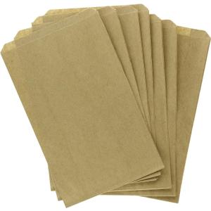 5"x7.5" - 200 Count - Flat Brown Kraft Paper Bags by Flexicore Packaging, Shopping, Mechandise, Party, Gift Bags