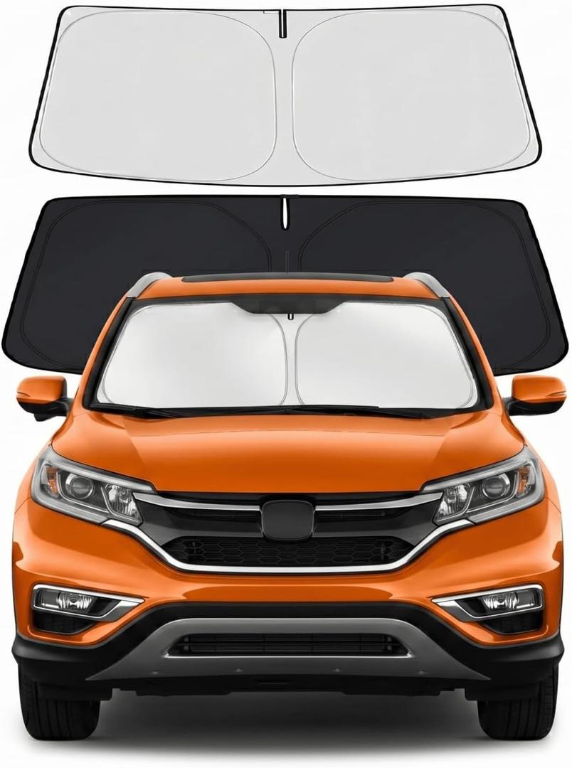 for 2012-2016 Honda CRV CR-V Windshield Sun Shade - Foldable Windshield Sunshade Cover Front Window Shade Custom Fit for CR-V Accessories Sun Visor Protector Blocks UV Rays Car Accessories