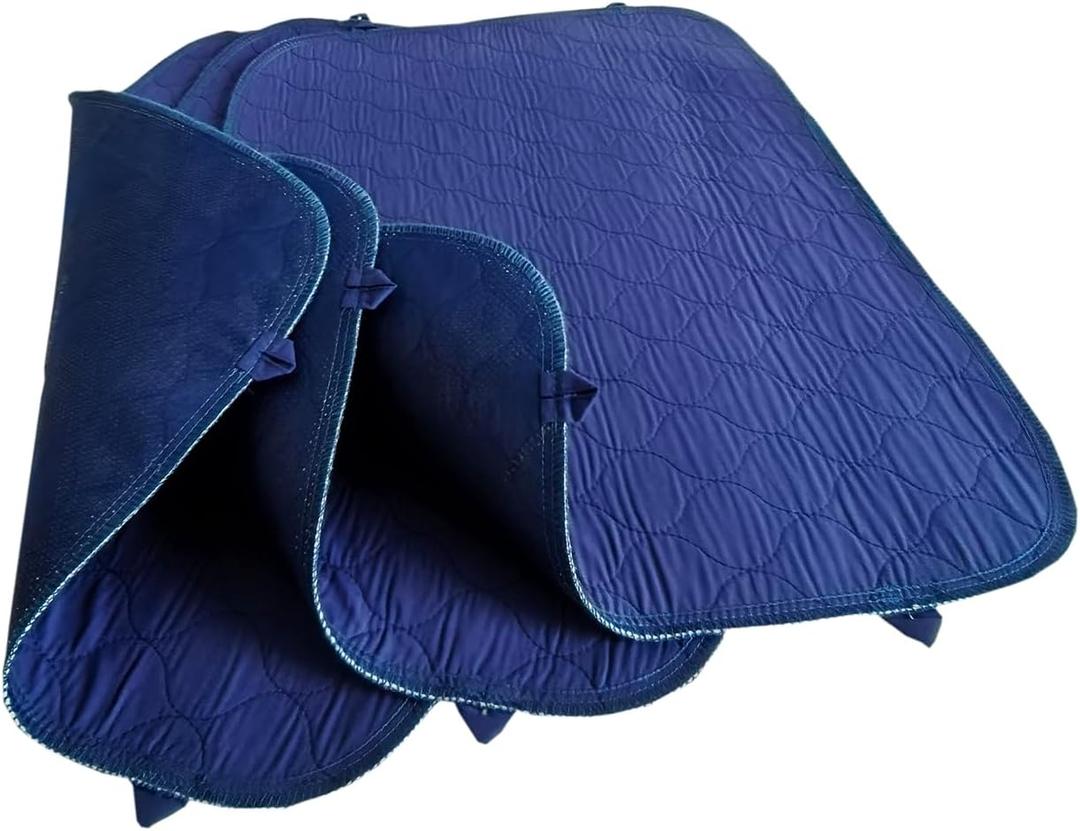 Pack of 3 Small Quilted Underpad 18"X24" Reusable Incontinence Bed Pads Washable Waterproof Extra Absorbent Chair Pads Wetting