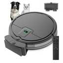 Robot Vacuum Cleaner, 3000Pa Suction Robotic Vacuums, SelfCharging, 150 Runtime, Tangle Free Robot Vacuum Good for Pet Hairs,Dust,Hardwood Floors,Black