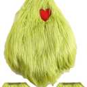 Toddler Baby Girl Halloween Costume Plush Sleeveless Romper Overall Headband Leg Warmer Outfit Set Christmas Clothes (18-24 Months)