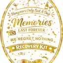 Holographic Hangover Recovery Kit Bags 5.5x7.9 Inch – Shiny Favor Bags And Stickers, Press-Seal Party Favor Bag for Wedding & Bachelorette ((24 Bags + 24 Stickers))