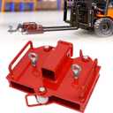 YITAMOTOR 2'' Forklift Trailer Hitch Receiver for Dual Pallet Forks, 6500lbs Towing Capacity Forklift Tow Hitch Attachment Adapter for 2'' Class III & IV Inserts