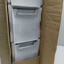 Narrow Slim Rolling Storage Cart and Organizer, 7.1 inches Kitchen Storage Cabinet Beside Fridge Small Plastic Rolling Shelf with Drawers for Bathroom