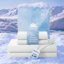Bedsure Cooling Sheets for Hot Sleepers, Silver Infused Bed Sheets, Q-Max>0.46, Luxury Soft & Silky Smooth King Size Sheets Set, Deep Pocket Up to 16 Inches, 4 Pieces, White