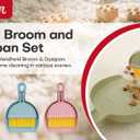 4 x Shaloxar Small Broom and Dustpan Set,mini Compact Portable, for Home, Sofas, Kitchen countertops, Storage Shelves, Office desks, bathrooms, and pet Areas (Green)