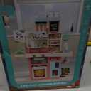 HOLYFUN Kids Kitchen Playset, Pretend Play Kitchen with Sounds and Lights, Cooking Stove Steam,Play Sink and Play Food,Toy Kitchen Set for Kids Toddlers, Green