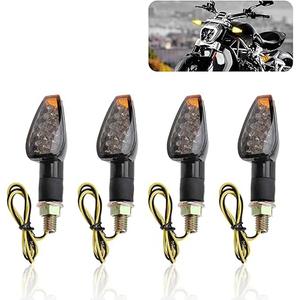 Motorcycle Turn Signals - 14LED 12V Bright Amber Lamp Motorcycle Blinkers - Front/Rear Universal MMotorcycle Turn Signal Light