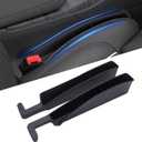 2 PCS New Car Seat Gap Filler, Car Organizers and Storage, Car Seat Accessories, Used for Storing Mobile Phones, Wallets, Keys, to Prevent Items from Falling Into The Seat GapBlack
