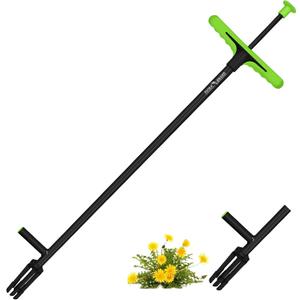FLORA GUARD Weed Puller, 40" Stand Up Weeder Hand Tool, Long Handle Garden Weeding Tool with 4 Claws, Weed Remover for Lawn, Yard, Garden, Dandelion Picker,Weeder Tool