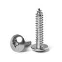 #10 x 1-1/4" (50 Pack) Truss Head Sheet Metal Screws Phillips Drive Self-Tapping Wood Screws, 304 Stainless Steel Corrosion Resistant Screws