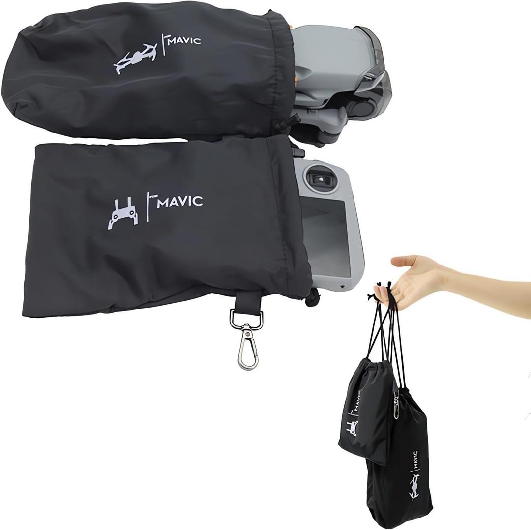 Protective Aircraft Sleeve for DJI Mini 3 Pro/4 Pro/3/Air 3s/Neo, RC/RC 2, Remote Controller Storage Pocket Bag, Drawstring Hook, Fly More Combo