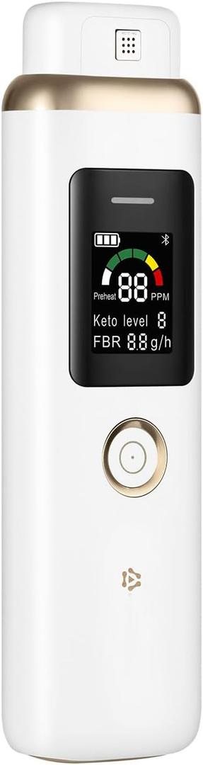 Ketone Breath Monitors for Ketosis Tracking - Ketone Monitoring Breath Analyzer Ketosis Tester | Portable, Professional-Grade Ketone Breath Meter - Accurately Monitor Ketonsis in Your Breath (White)