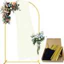 Metal Wedding Arch Backdrop Stand 6.6FT,Balloon Frame Arched Metal Backdrop Stand for Parties Birthday Wedding Graduation Holiday Baby Shower Ceremony Supplies Dcor,Gold (Medium)