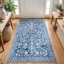Blue Washable Rug Set of 1  2x6 Entryway Rug and Runner, Soft Modern Non-Slip Rugs for Kitchen Blue Washable Rug Set of 1  2x6 Entryway Rug and Runner, Soft Modern Non-Slip Rugs for Kitchen