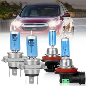 For Honda CR-V CRV 2002-2004 2007-2014 High Performance Halogen Headlight Bulbs 9003 H4 High Low Beam+H11 Fog Light Bulbs, Super Bright Front Light Car Replacement Bulb Combo, 4PCS