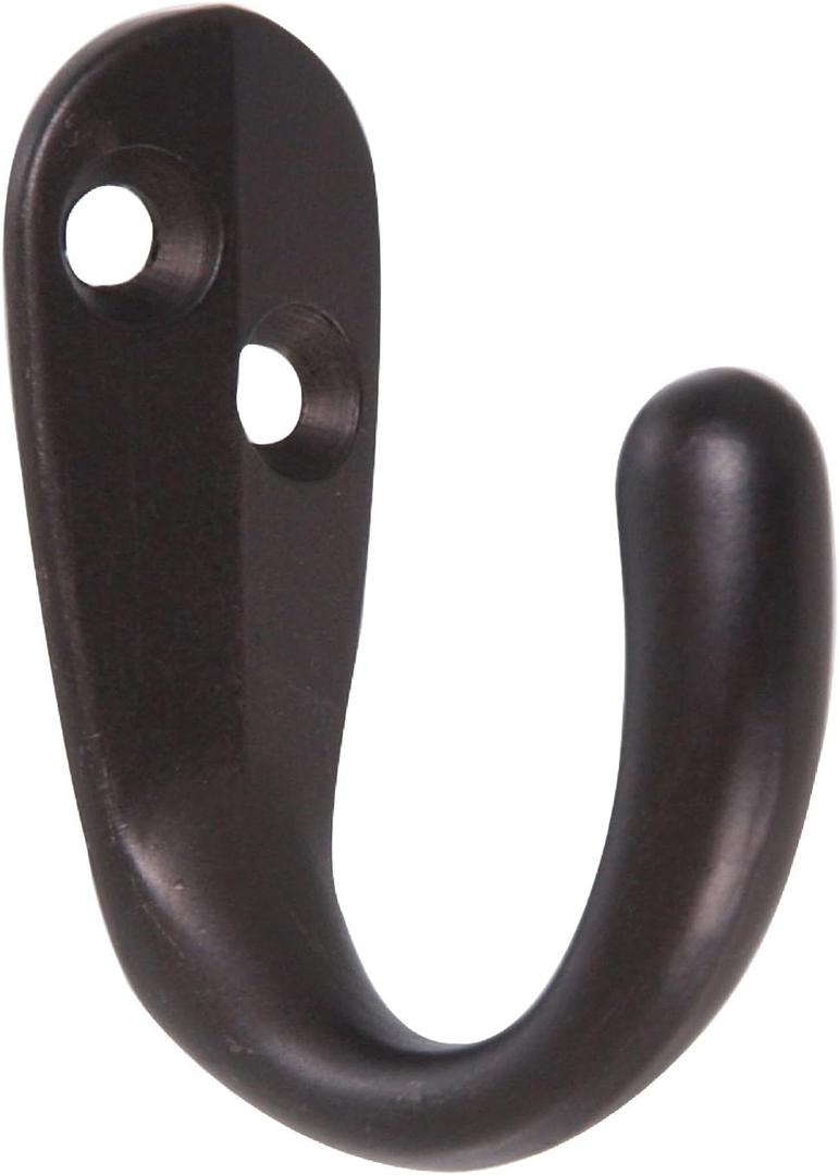 Hardware Essentials 852286 Clothes Hooks Oil Rubbed Bronze -2 Pack