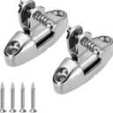 Boat Bimini Top Swivel Deck Hinge with Removable Pin, 180 Degree Adjustable, Solid 316 Stainless Steel, Marine Bimini Top Hardware(2 Pieces)