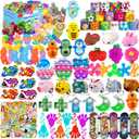 Mivanlin 117 Pcs Party Favors for Kids 4-8 8-12, Pop Fidget Toys, Treasure Box Toys for Classroom Prizes, Pinata Filler Goodie Bag Stuffers, Treasure Chest, Prize Box Toys for Boys Girls