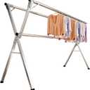 AIODE Clothes Drying Rack for Laundry Foldable Free of Installation Adjustable Stainless Steel Garment Rack (59 inch)