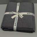 MooMee Bedding Duvet Cover Set 100% Washed Cotton Linen Like Textured Breathable Durable Soft Comfy (Heathered Dark Grey, Full 80" x 90")