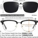 Polarized Clip On Sunglasses Over Prescription Glasses Men Women Compact Fit Non-Flip Up