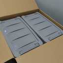 Amazon Basics Plastic Storage Containers with Secure Latching Lids, Stackable Organization Bins for Organizing, Clear/Grey, 5 Quart, Set of 10