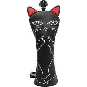 Cat Embroidery Golf Head Covers - Driver, 3 Wood, Hybrid, Hand-Made Leather