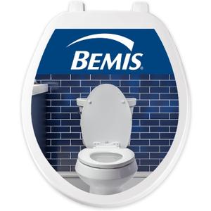 Bemis 70 Durable Plastic Toilet Seat, Round, White