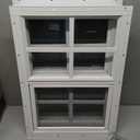 COLORPAPA 2 Pack Shed Windows,12" x 18" Small Sliding Windows,Flush Mount Windows with Tempered Glass and Fiberglass Screen for Shed, Chicken Coop, Playhouse, Household, Garage, Barns (White)