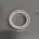 NDS 909B*, 3-Inch Round Grate with Collar, Connects to 2-Inch Drain Pipe and 3-Inch Drain Fittings, for Small Lawns, Landscaping and Patios, White Plastic and Satin Brass