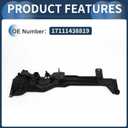 Auto Transmission Radiator Coolant Tank Mounting Plate, Reservoir Bottle Bracket No.17111438819 for BMW X5 E53 3.0i 3.0L L6 2001-2006 Black, 1 Pc