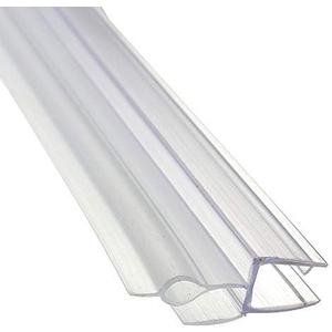 PVC Transparent Shower Door Seal Strip Frameless Door Sweep Fit for 4-6mm Thickness Glass, 76", No Need Glue