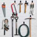 2 x KURUI Heavy Duty Garage Hooks for Hanging, 2 Pack Metal Garage Organization Hooks, Garage Storage Hooks for Ladder Extension Cord Cable, Wall Mount Small Utility Hooks, Garden Tool Organizer/Hanger