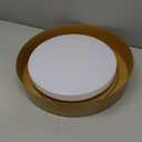 Bargeni Flush Mount Ceiling Light, 16.5 Inch LED Ceiling Light Fixture, Polished Gold Finish, Dimmable/3000K/18W, Outdoor Flush Mount Lighting Fixture