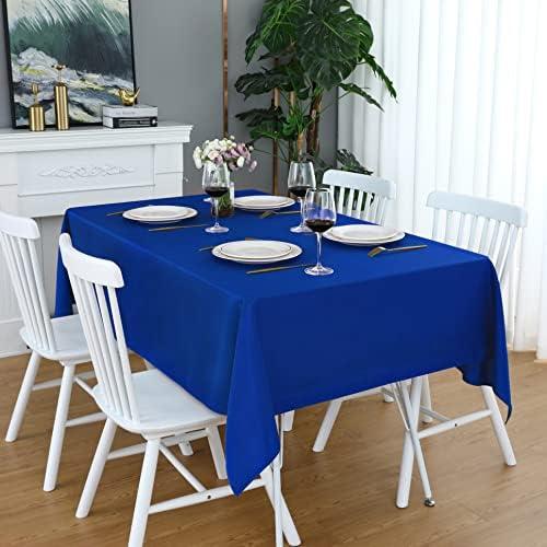 FOLINS&HOME Royal Blue Rectangle Tablecloth 52 x 70 Wrinkle Free Waterproof Polyester Table Cloths, Spillproof Heavy Duty and Washable Table Cover for Party, Banquet, Indoor Outdoor-Oblong/Rectangular