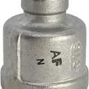 AF Hydro Stainless Steel SS316 Reducing Coupling Pipe Fitting, 1'' NPT x 1/2” NPT Female Thread, Pressure Rating up to 150 PSI, Class 150 Reducer Connector Adapter, 2 pcs in a pack