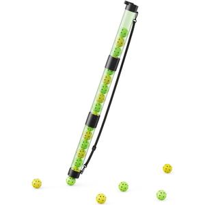 Pickleball Ball Retriever Upper Holds 17 Balls, Pickleball Pickup Tube with Shoulder Strap, Easy Pickup Portable Pickleball Ball Holder