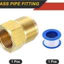 uxcell Brass Pipe Fitting, 3/4 SAE Male x 5/8 SAE Female Pipe Adapter Flare Tube Fitting for Air Gas Line Refrigeration HVAC