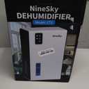 NineSky Dehumidifiers for Home, 95 OZ Water Tank, (1000 sq.ft) Dehumidifiers for Bathroom Bedroom Basement with Auto Shut Off,7 Colors LED Light (White)